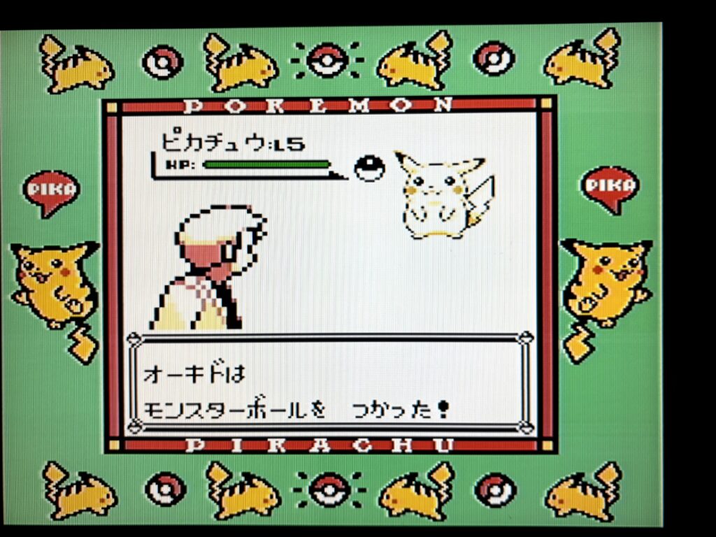 ポケットモンスターピカチュウバージョンピカチュウ捕獲