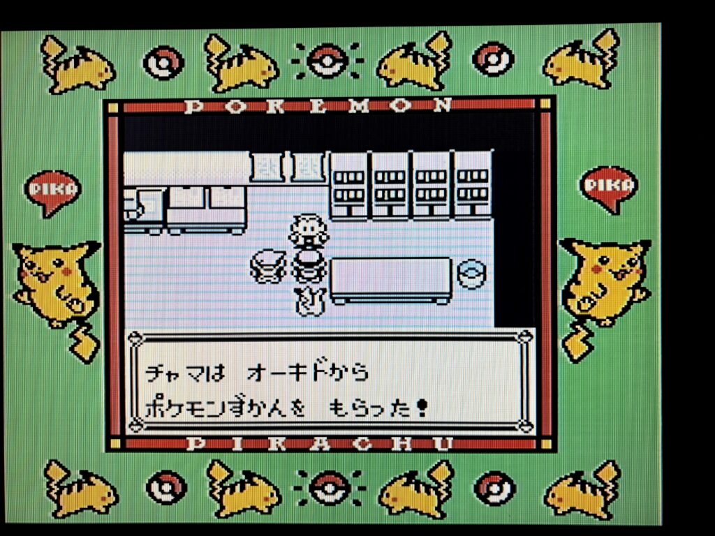 ポケットモンスターピカチュウバージョン
ポケモン図鑑をもらう
